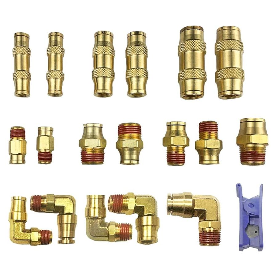 Brass Push To Connect Air Line Fittings