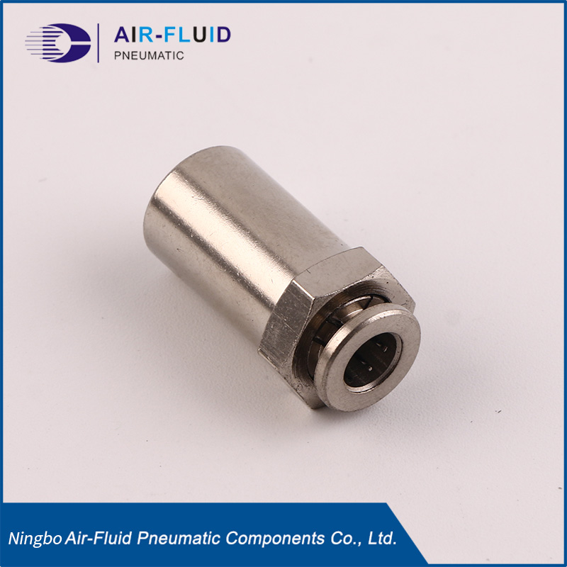 Push to Connect Fittings - Straight Female ,Nickek-Plated,Brass 