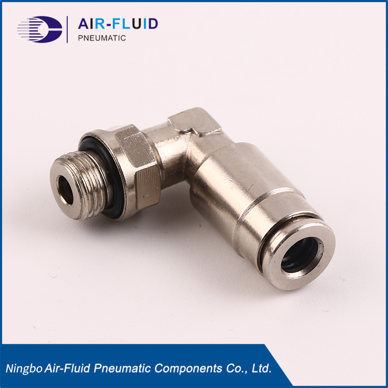 Push to Connect Fittings - Air Fittings ,Swivel Elbow 90 Degree, 1/4 Inch Tube.