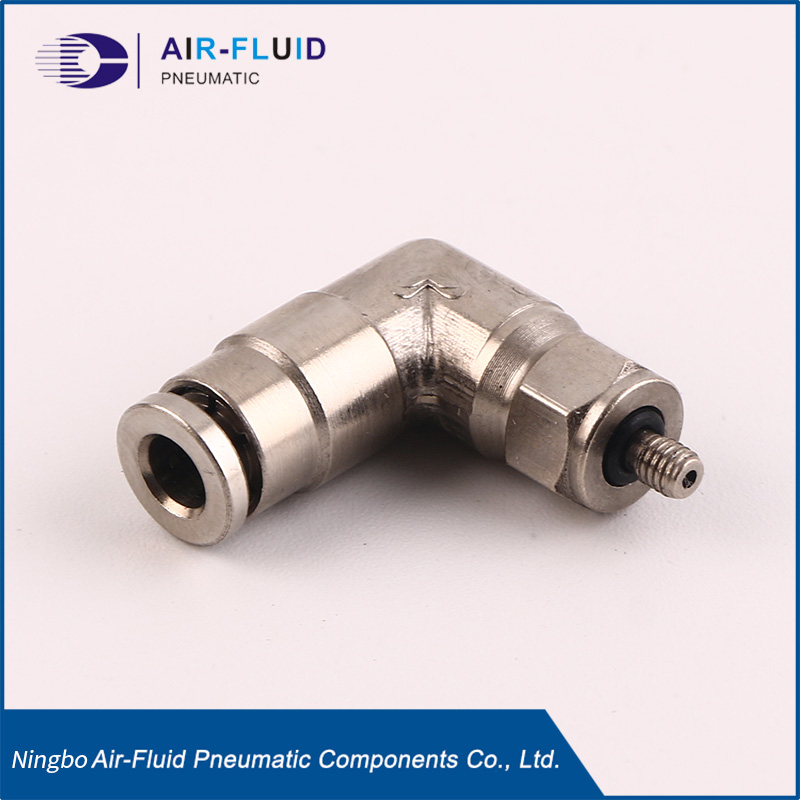 Push to Connect Fittings Swivel Elbow Male Fitting, M3 Thread.