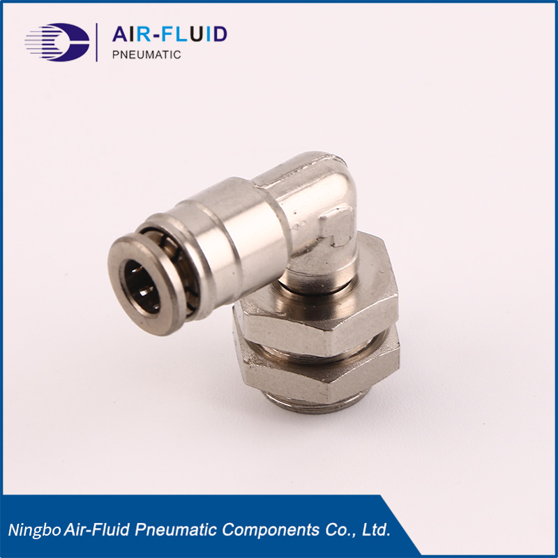 Push to Connect Fittings Swivel Elbow Bulkhead, O.D 8mm
