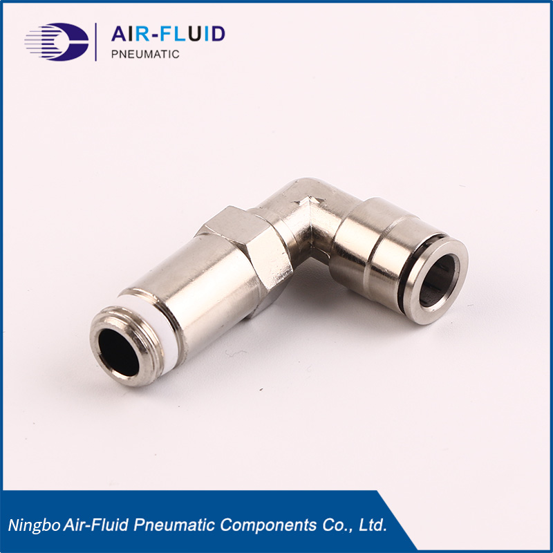 Push to Connect Fittings - 90° Swivel Elbow,  Long Brass.