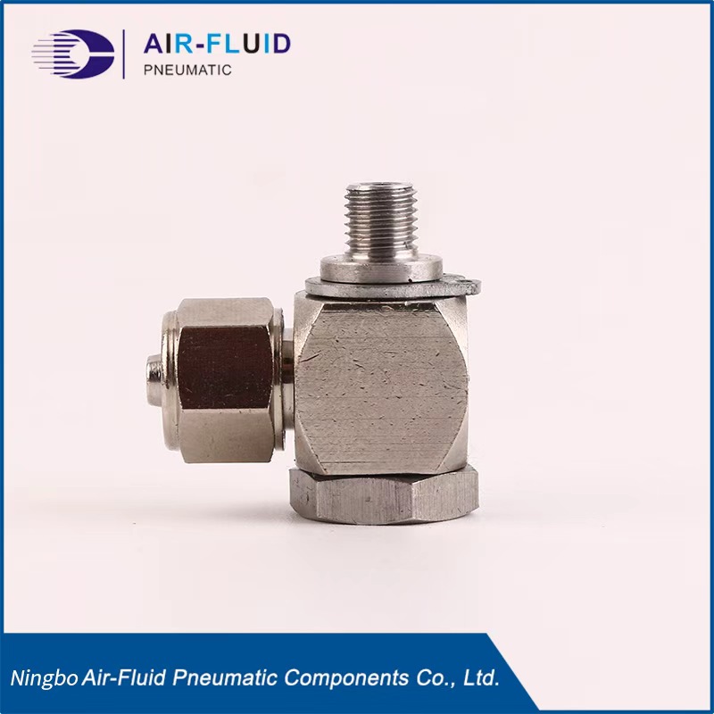 Push on Fittings Swivel Elbow with M5 Thread,Brass