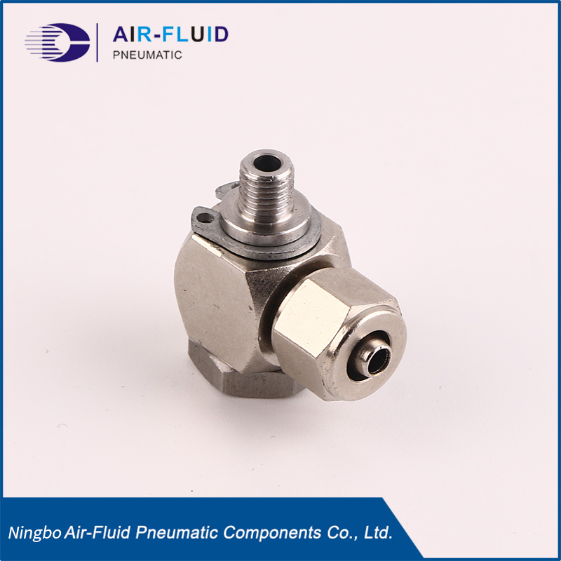 Push on Fittings Swivel Elbow with M5 Thread,Brass